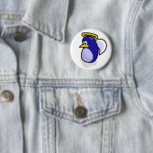 Angel-pinguïn-knop Ronde Button 5,7 Cm (In situ)