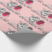 ANGEL PINK FLOWERS Valentijnsdag Cadeaupapier (Hoek)