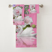 Angel Pink Geef nooit badkamerhanddoeksets op Bad Handdoek (Insitu)