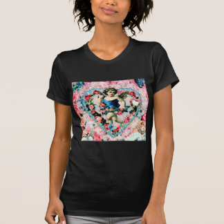 Angel Pink Roses Victoriaans T-shirt