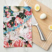 Angel Pink Roses  Victoriaans Theedoek (Quarter Fold)