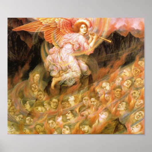 Angel Pipetteren naar de zielen in de hel Poster (Voorkant)