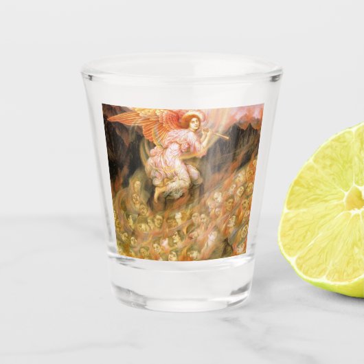 Angel Pipetteren naar de zielen in de hel Shot Glas (Voorkant)