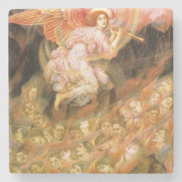 Angel Pipetteren naar de zielen in de hel Stenen Onderzetter