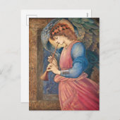 Angel Playing a Flageolet by Edward Burne-Jones Feestdagenkaart (Voorkant / Achterkant)