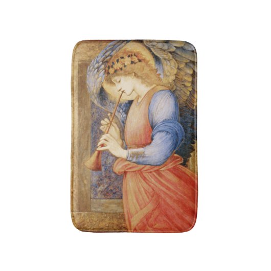 Angel Playing a Flageolet (door Edward Burne-Jones Badmat (Voorkant Verticaal)