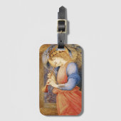 Angel Playing a Flageolet (door Edward Burne-Jones Bagagelabel (Voorkant (verticaal))
