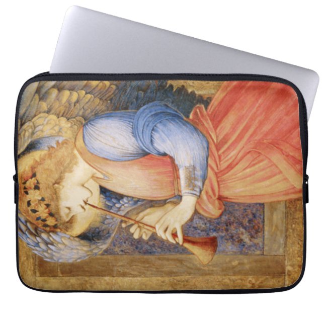 Angel Playing a Flageolet (door Edward Burne-Jones Laptop Sleeve (Voorkant)