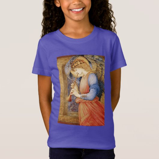 Angel Playing a Flageolet (door Edward Burne-Jones T-shirt (Voorkant)