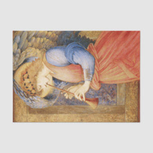 Angel Playing a Flageolet (door Edward Burne-Jones Tissuepapier