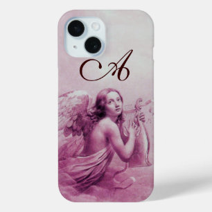ANGEL PLAYING LYRA OVER DE CLOUDS roze monogram iPhone 15 Case