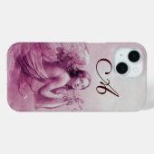 ANGEL PLAYING LYRA OVER DE CLOUDS roze monogram Case-Mate iPhone Case (Achterkant (horizontaal))