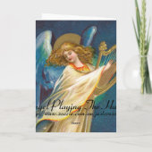 Angel Playing Music On A Harp Kaart (Achterkant)