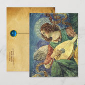 ANGEL PLAYLUTE, perkament Briefkaart (Voorkant / Achterkant)