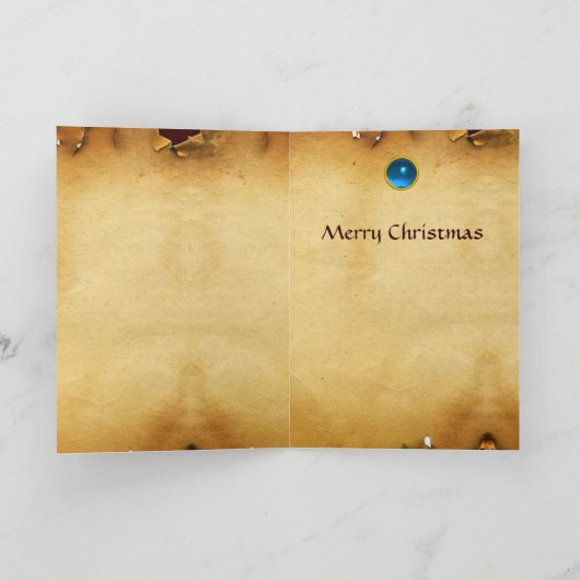 ANGEL PLAYLUTE, perkament Feestdagen Kaart (Binnen)