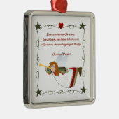 Angel Poem-kerstversiering Metalen Ornament (Rechts)