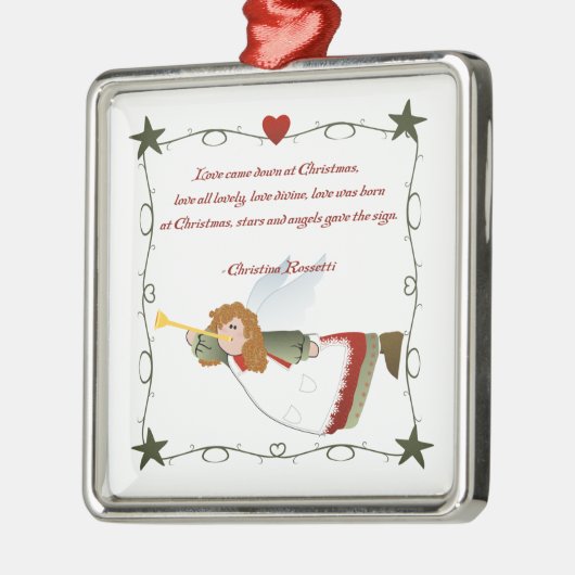 Angel Poem-kerstversiering Metalen Ornament (Links)