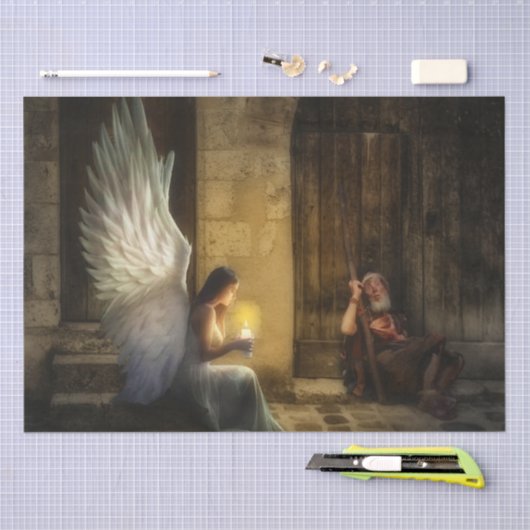 Angel Poor Man 15x20-deklaagpapier Tissuepapier (Craft)