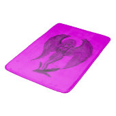 Angel, Potcil Art, zwart en roze design Badmat (Gekanteld)