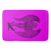 Angel, Potcil Art, zwart en roze design Badmat (Voorkant)