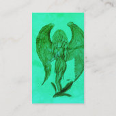 Angel, Potcil Kunst in Marmor Design Visitekaartje (Achterkant)