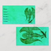 Angel, Potcil Kunst in Marmor Design Visitekaartje (Voorkant / Achterkant)