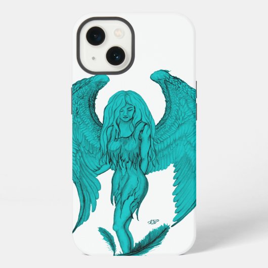 Angel , Potlood Drawing iPhone Hoesje (Achterkant)