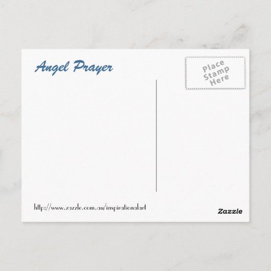 Angel Prayer Briefkaart (Achterkant)