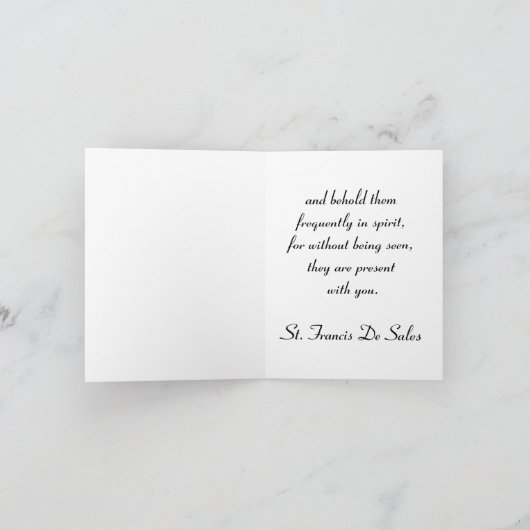 Angel Prayer Note Kaart (Binnen)