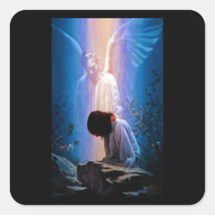 Angel Prayer Vierkante Sticker