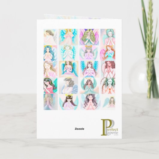 Angel Prayers Greeting/Note Kaart (Achterkant)