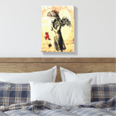 Angel Praying and Heart Canvas Afdruk (Insitu (Slaapkamer))