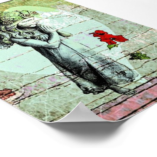 Angel Praying and Heart Poster (Hoek)