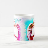 Angel Praying Aqua Roze Blauw Liefde Licht Quote G Koffiemok (Center)