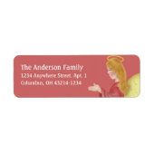 Angel Praying d3b Return Address Labels (Voorkant)