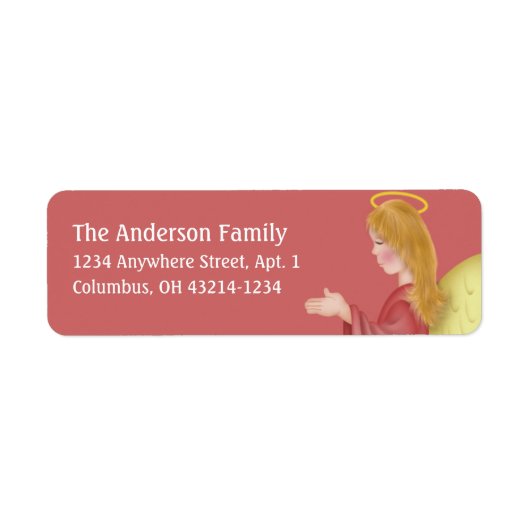Angel Praying d3b Return Address Labels (Voorkant)