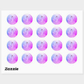 Angel Praying Heart Roze Paarse Stickers (Vel)