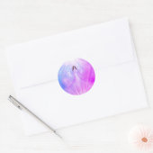 Angel Praying Heart Roze Paarse Stickers (Envelop)