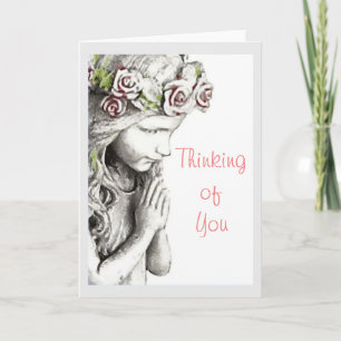 Angel Praying Thinking of You Card Kaart