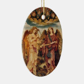 Angel Pre-Raphaelite kerstversiering Keramisch Ornament (Rechts)