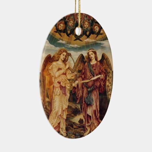 Angel Pre-Raphaelite kerstversiering Keramisch Ornament (Rechts)