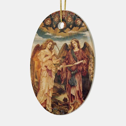 Angel Pre-Raphaelite kerstversiering Keramisch Ornament (Links)