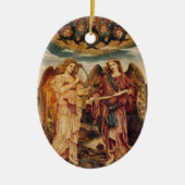 Angel Pre-Raphaelite kerstversiering Keramisch Ornament (Voorkant)