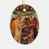 Angel Pre-Raphaelite kerstversiering Keramisch Ornament (Achterkant)