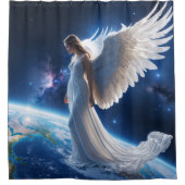 Angel Protecting Earth Douchegordijn (Voorkant)