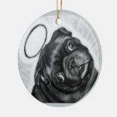 Angel Pug origineel kunstwerk van Carol Zeock Keramisch Ornament (Links)