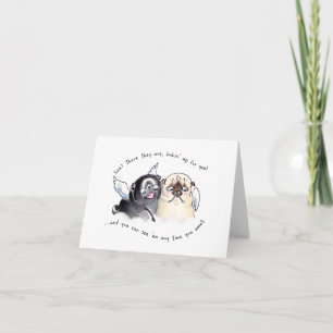 Angel Pugs sympathie of huisdier verlies kaart