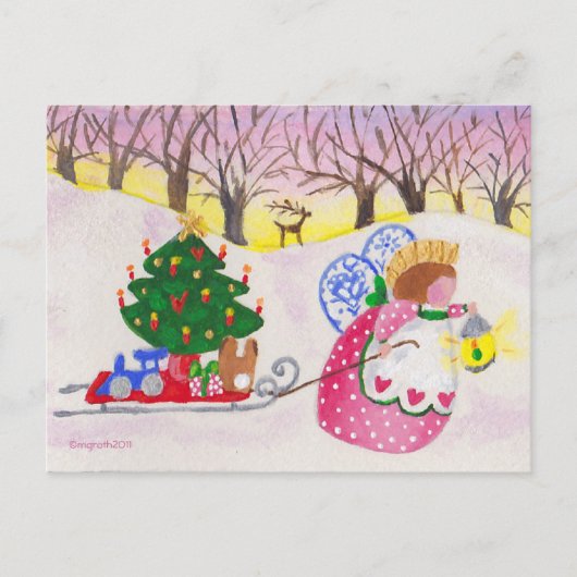 Angel Pulling Briefkaart (Voorkant)