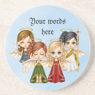 Angel Quartet Pixel Art Zandsteen Onderzetter