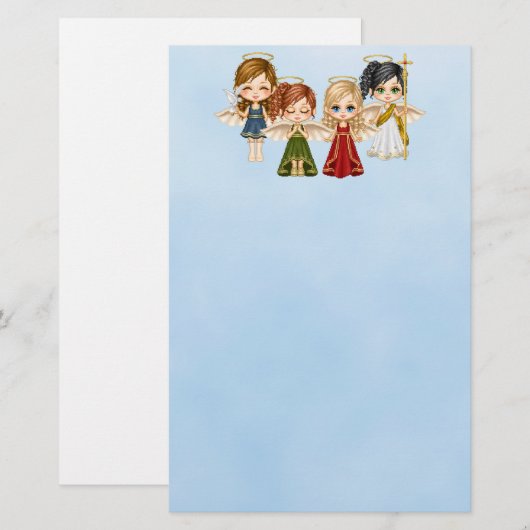 Angel Quartet Stationery Briefpapier (Voorkant / Achterkant)